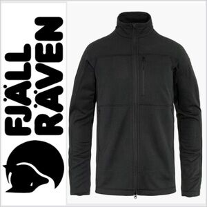 FJALL RAVEN Abisko Fleece Lightweight Hooded Jacket Black Men's Large